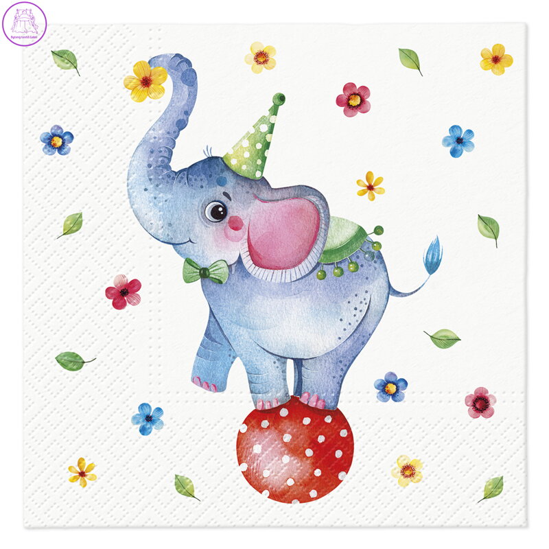 Ubrousky PAW L 33x33cm Circus Elephant