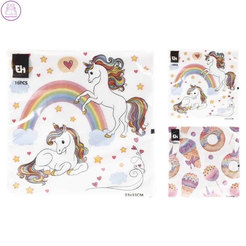 Ubrousky 33x33 cm (16 ks v balení) - 2 dětské designy