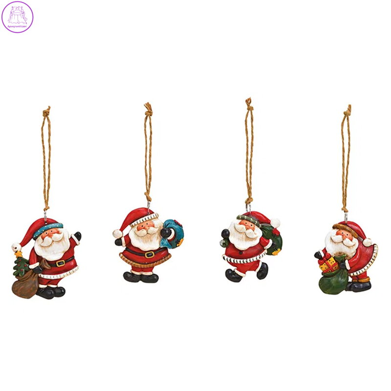 Dekorace závěsná - Mikuláš se šňůrkou 5x6 cm, mix