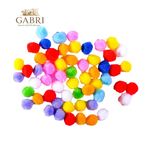 Dekorační Pomponi 30 ks mix barev