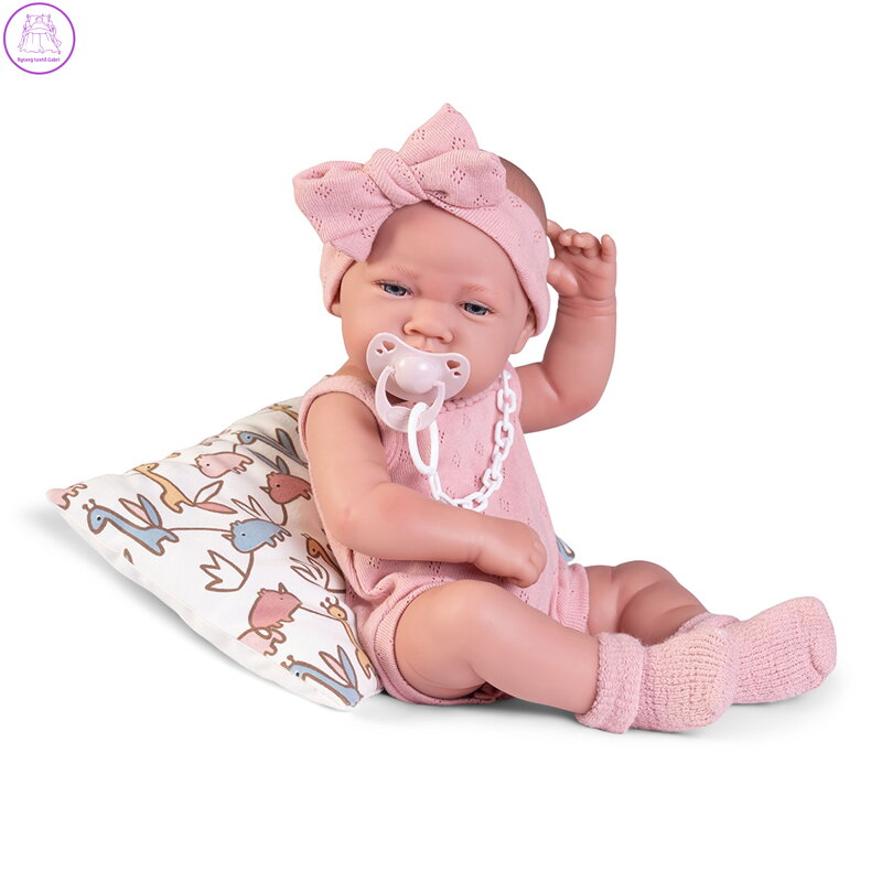 Panenka - novorozená Lúa v růžovém pyžamu, 42 cm