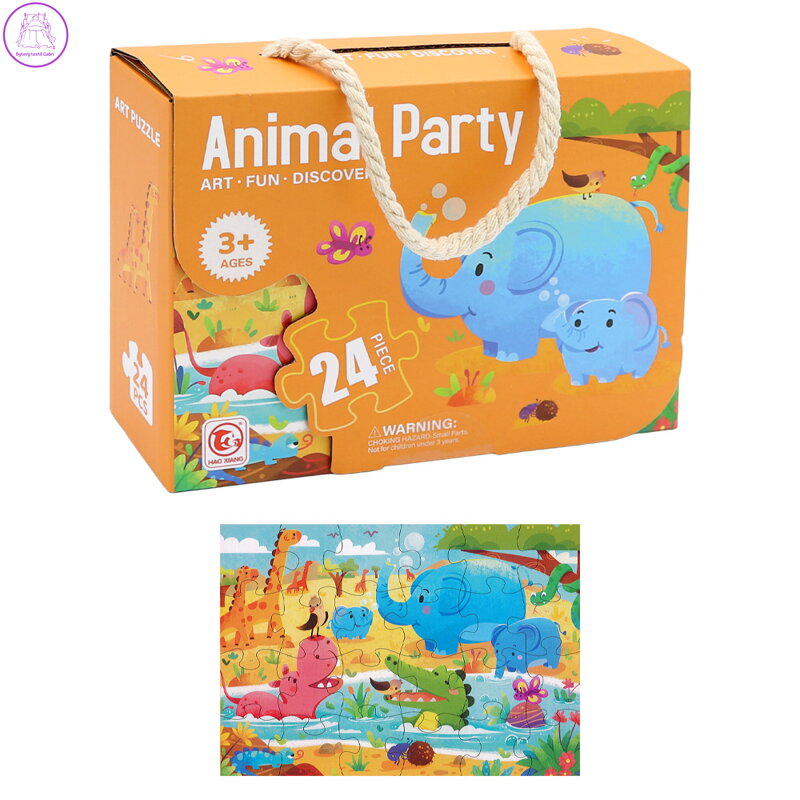 Dětské puzzle 44 x 31 cm (24 dílků) - Animal Party