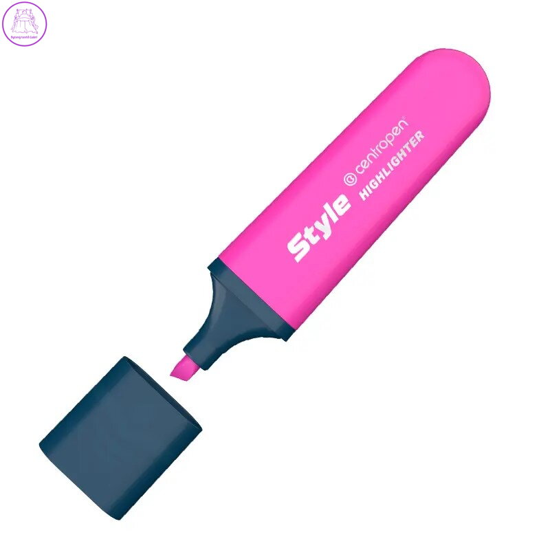 Zvýrazňovač CENTROPEN 6252 Style Fluo (klínový hrot 1-4,6 mm) - růžová