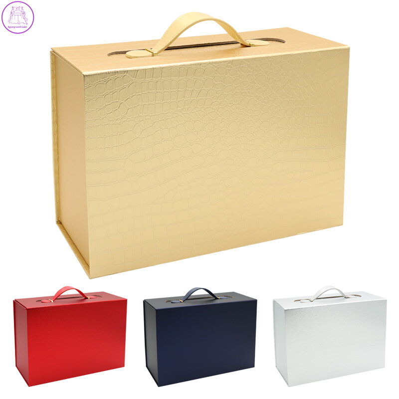 Dárková krabička s uchem 25 x 12 x 33 cm (mix 4 barev)