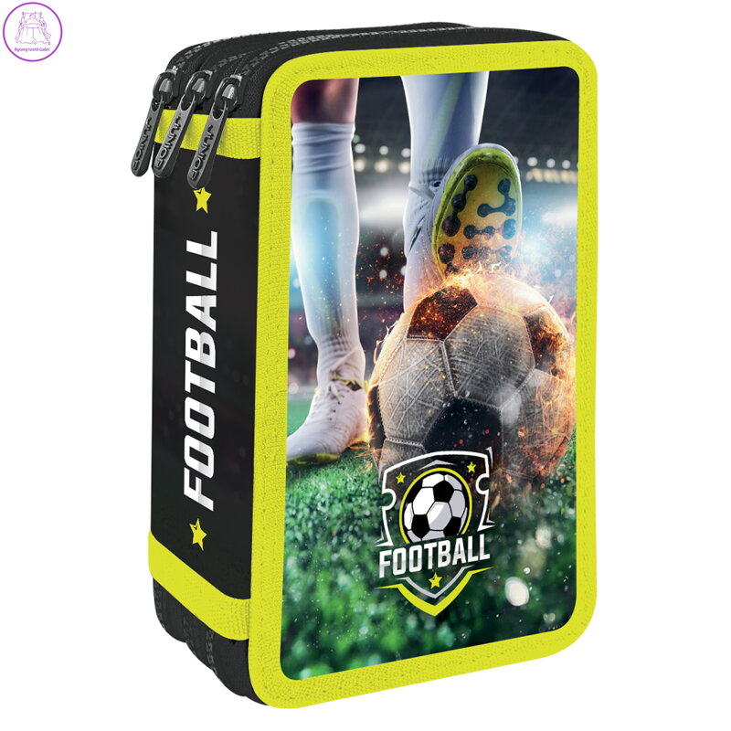 Penál plný - 3 patrový, 43 kusů JUNIOR S8 - Fotbal