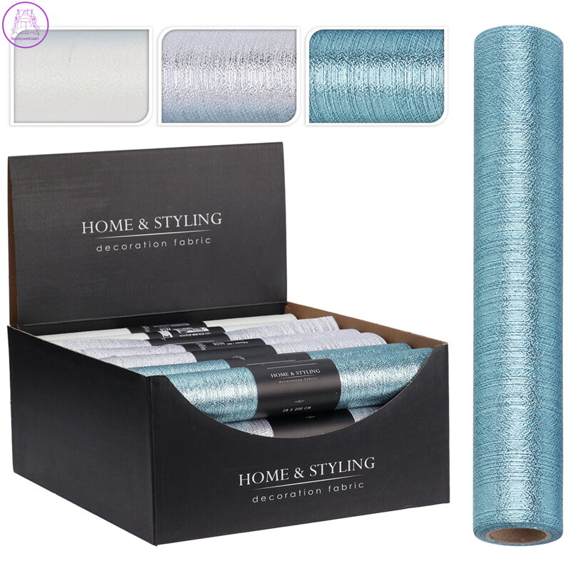 Organza 28x200 cm - lurexová látka (mix 3 barev)