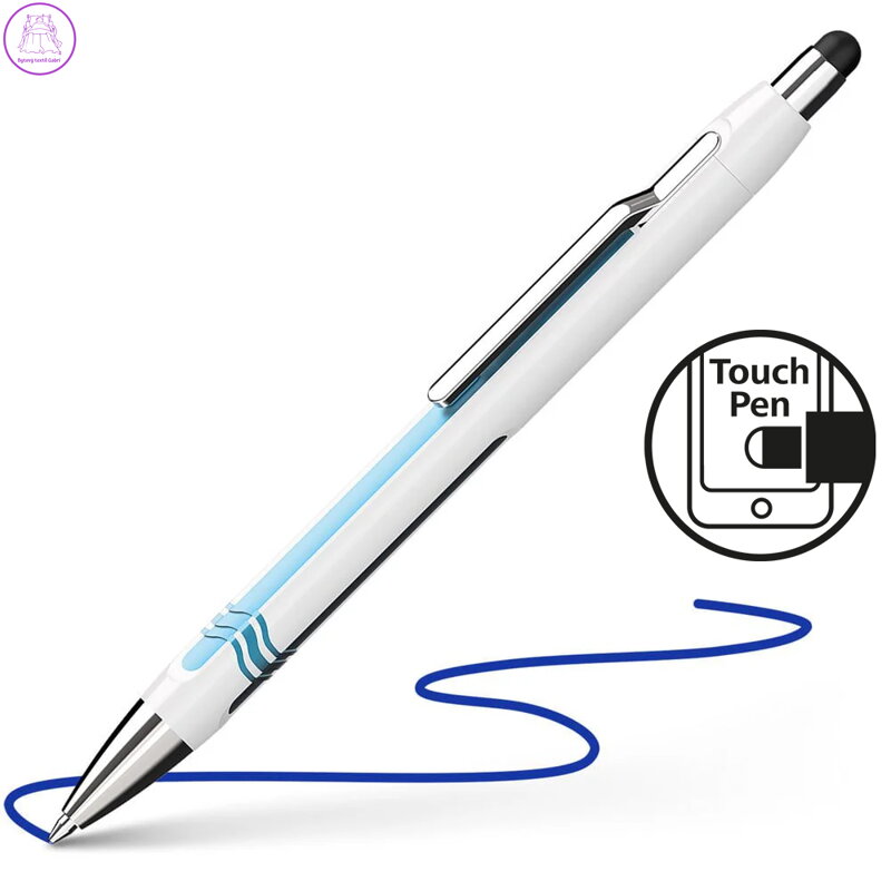 Pero kuličkové Schneider Epsilon XB white-blue Touch - modrá náplň