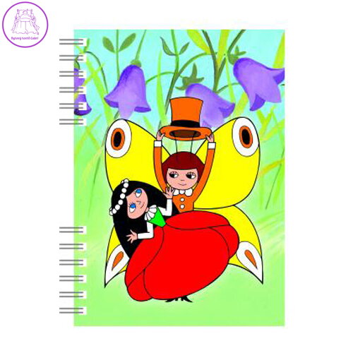 Zápisník A6 Akim se spirálovou vazbou Maková panenka