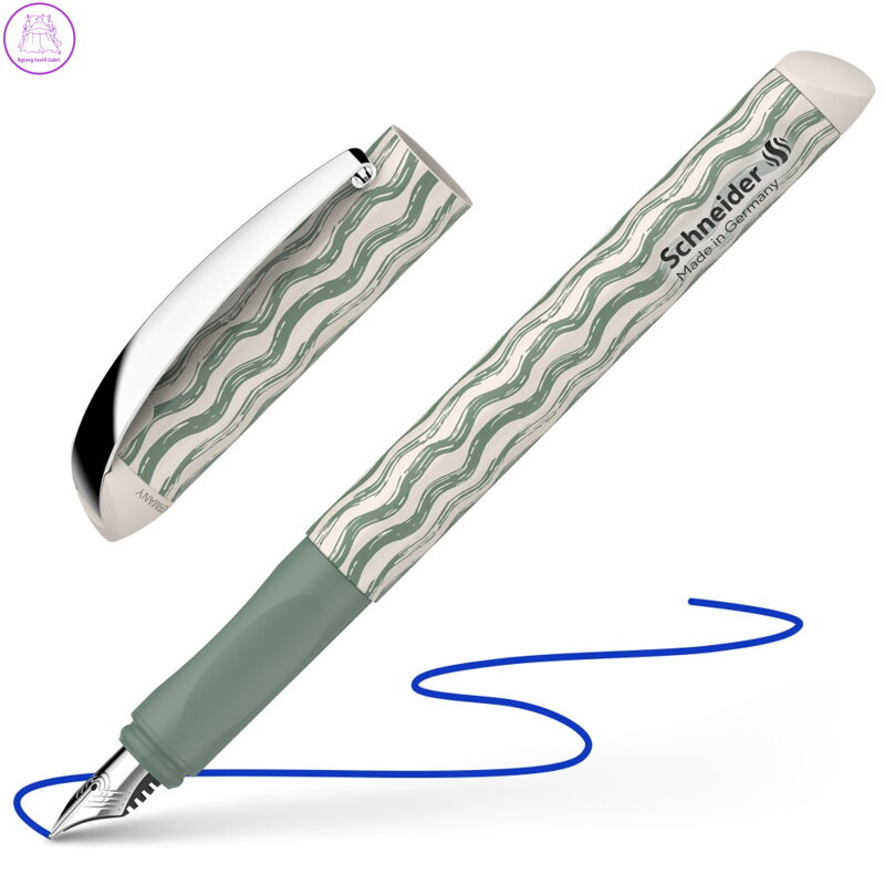 Plnicí pero Schneider Glam Natural M - modrá náplň