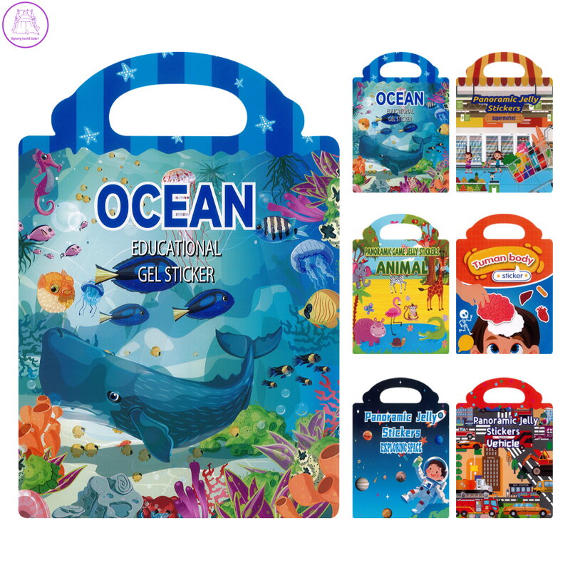 Kniha s gelovými samolepkami (mix motivů)