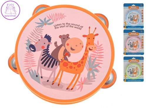 Tamburinka 13cm 4barvy na kartě