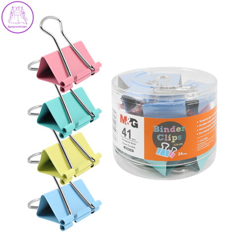 Klip Binder M&G - barevný (41 mm), 24 ks