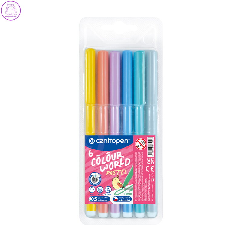 Fixy CENTROPEN 7550 Colour World Pastel - sada 6 ks