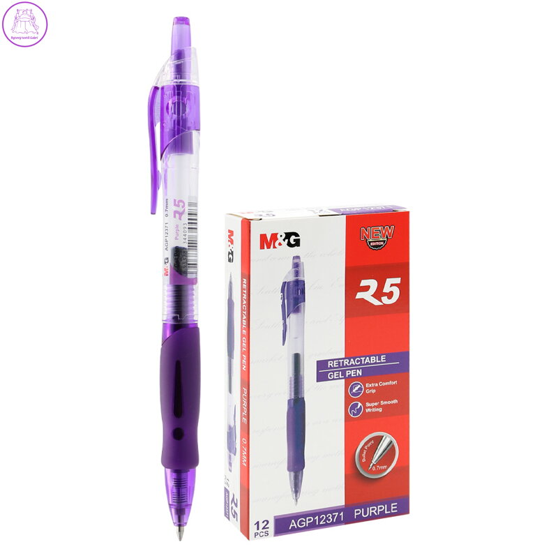 Pero gelové M&G R5 hrot 0,7 mm - fialová náplň