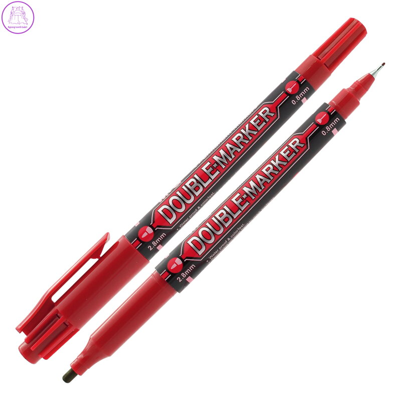 Permanentní popisovač M & G oboustranný - červený