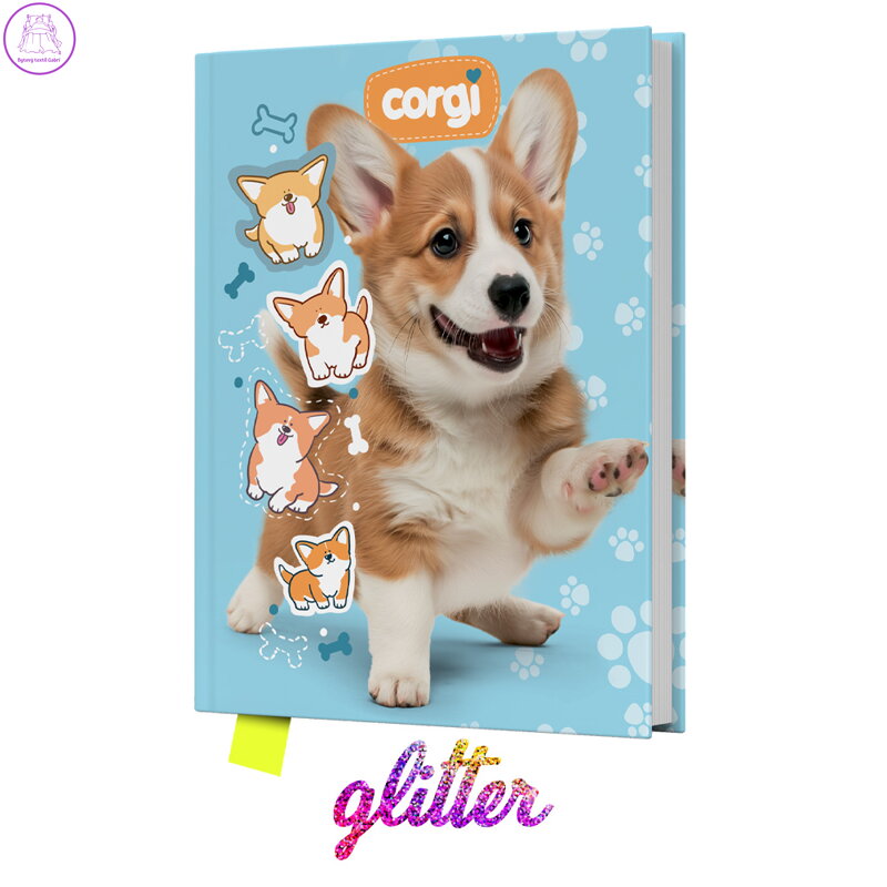 Památník JUNIOR 14x18 cm, 80 list. čistý - Corgi