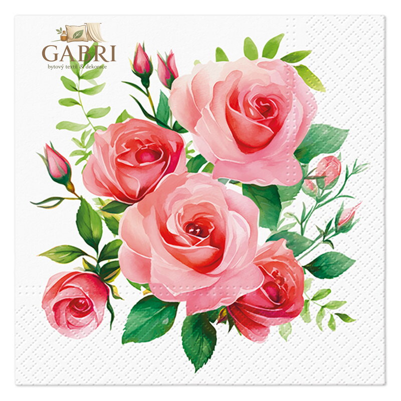 Ubrousky TaT 33x33 cm Bouquet Of Roses