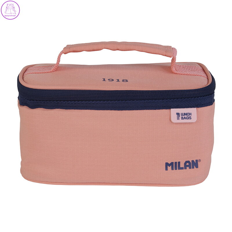 Taška na svačinu MILAN izotermický 1,5 l + 1ks box na svačinu, ružová
