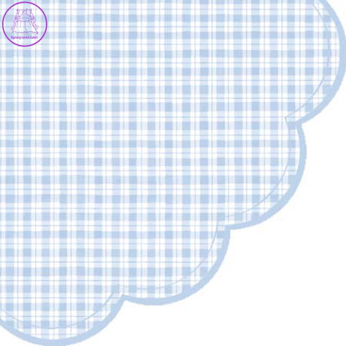 Ubrousky PAW R 32 cm Chequered Light Blue