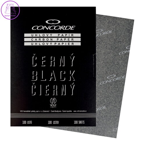 Uhlový papír A4, černý 100 listů