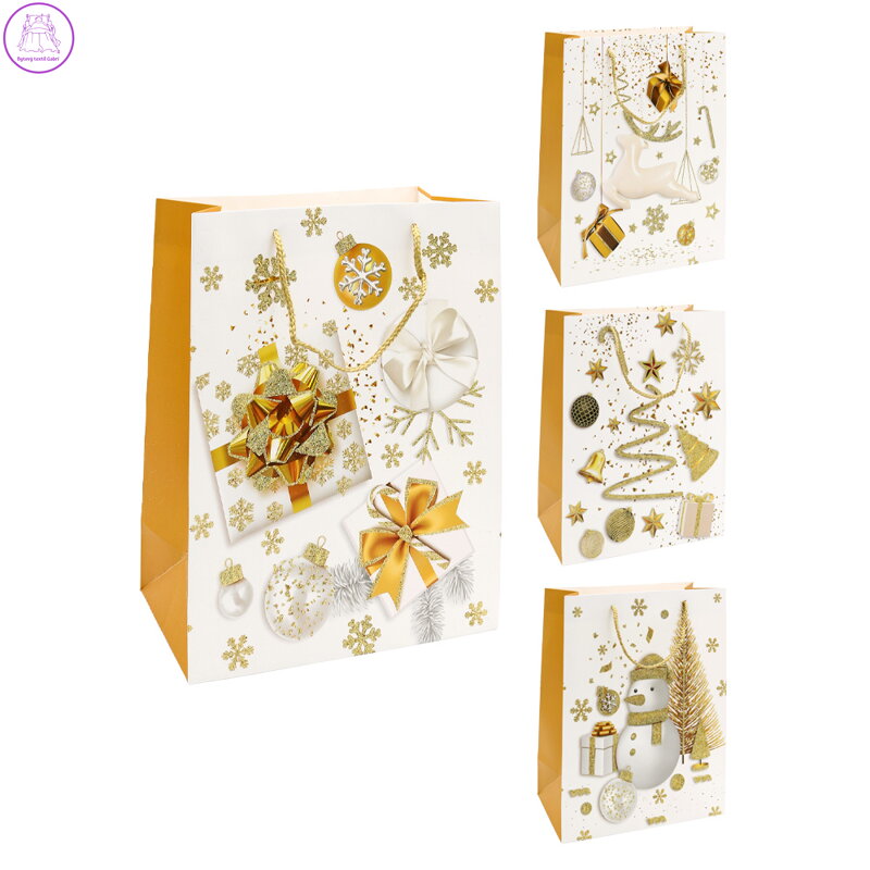 Vánoční dárková taška 2031 velikost S 18 x 10 x 23 cm (mix 4 vzorů)