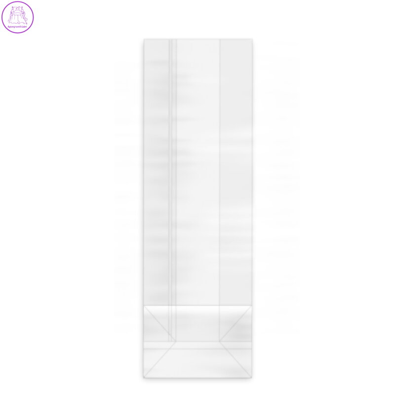 Sáček čirý (OPP) s obdélníkovým dnem 8+5 x 25 cm