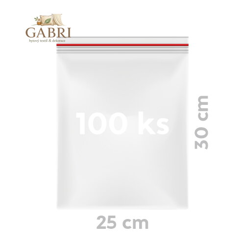 Sáčky rychlouzavírací 25 x 30 cm (100 ks v bal.)