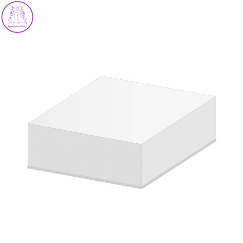 Blok kostka bílá 9x9x3,5 cm - lepená