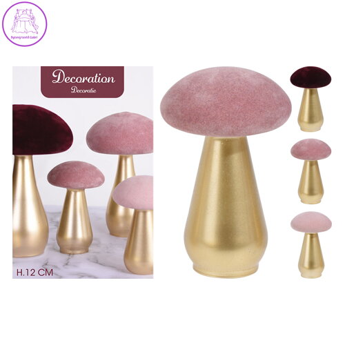 Dekorace - Hřib 12 cm, mix / 1ks