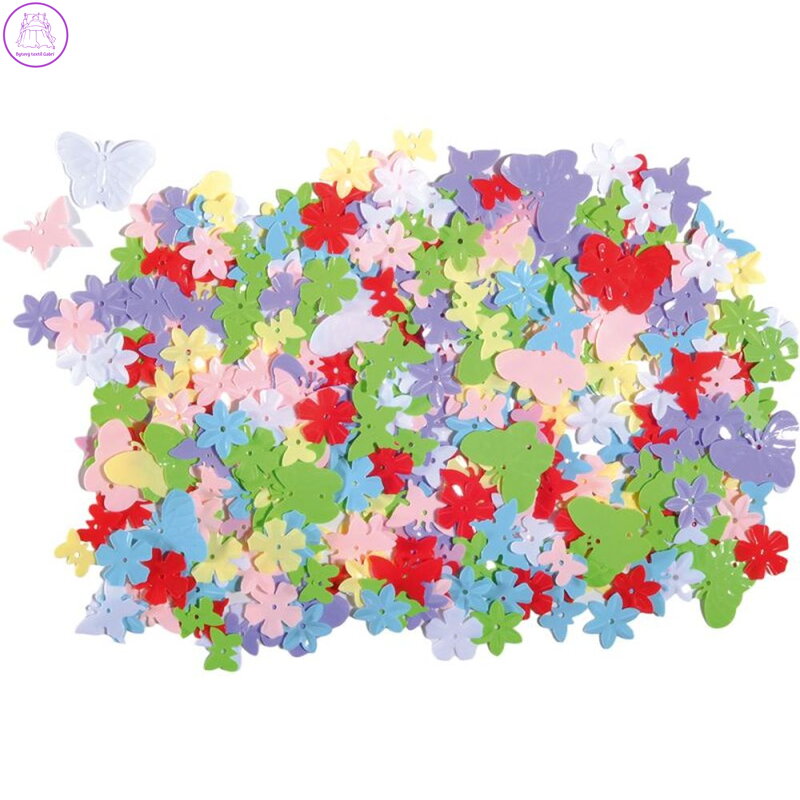 Dekorace /konfety Květy a motýli, směs barev 14g