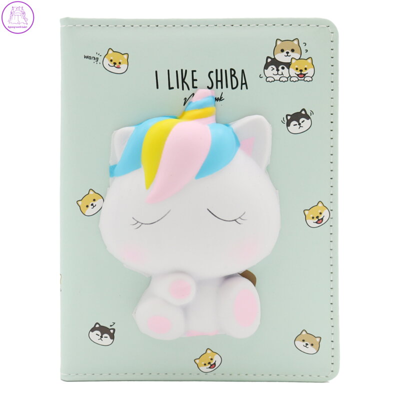 Dětský zápisník 127 x 175 mm, 80 listů, měkký PU potah - Jednorožec