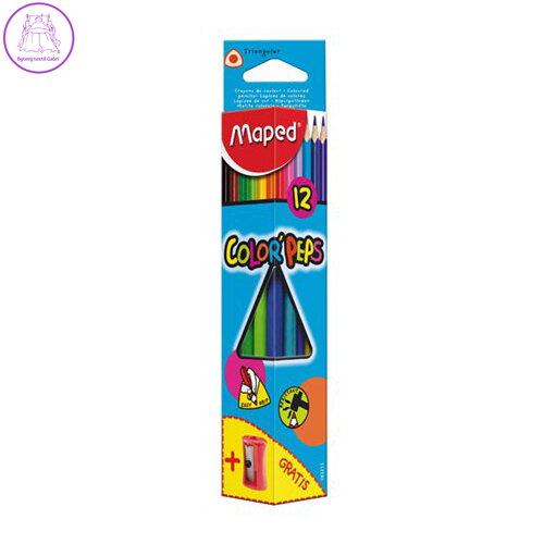 Pastelky MAPED "COLOR'PEPS" + ořezávátko 12 ks