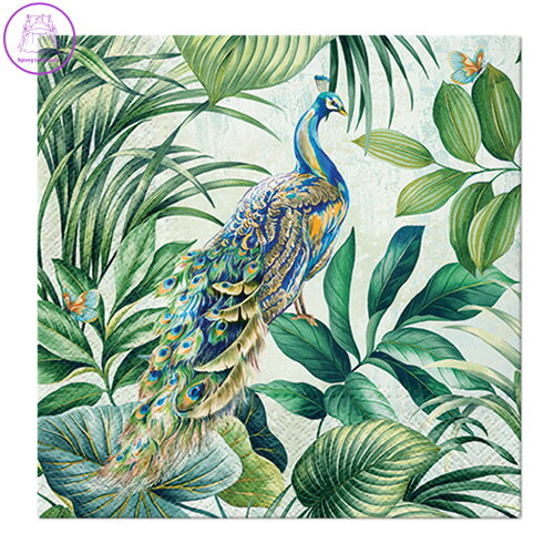 Ubrousky PAW L 33x33cm Peacock