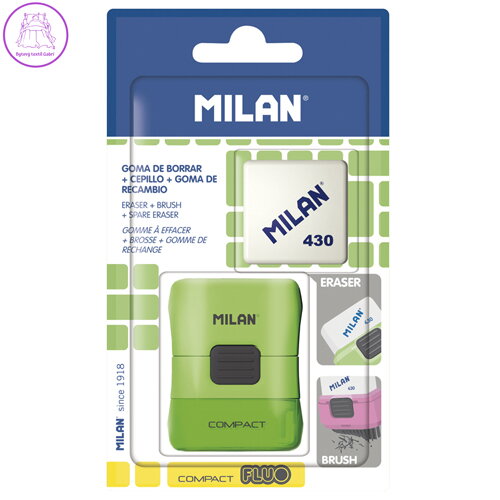Guma + kartáček MILAN 430 FLUO s ochranným pouzdrem - blistr