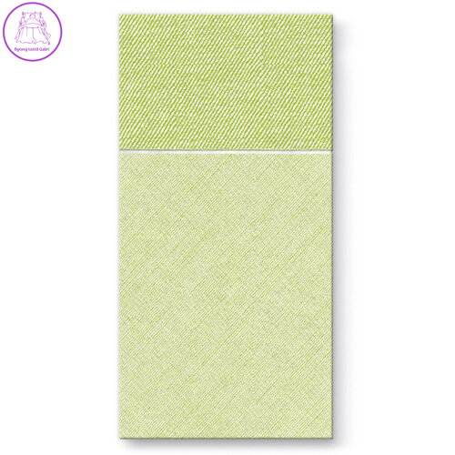 Kapsy na příbory PAW AIRLAID 40x40cm Bamberg Green, 25 ks/bal