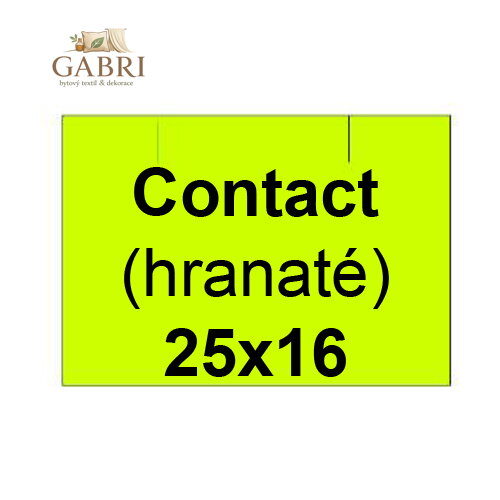 Etikety cen. CONTACT 25x16 hranaté - 1125 etiket/kotouček, žluté