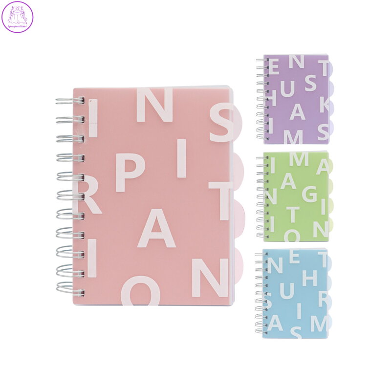 Spirálový zápisník, linkovaný, A6 /105 listů, obal z PVC (mix 4 barev)