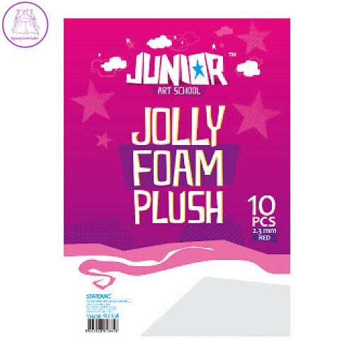 Dekorační plyš A4 EVA 10 ks bílý tloušťka 2,3 mm