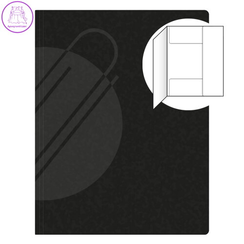 Odkládací mapa se 3 chlopněmi PREŠPÁN 253 - černá