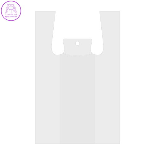 Taška LDPE igelitová košelkové 48 x 30 x 18 cm, bal. 100 ks / bílé