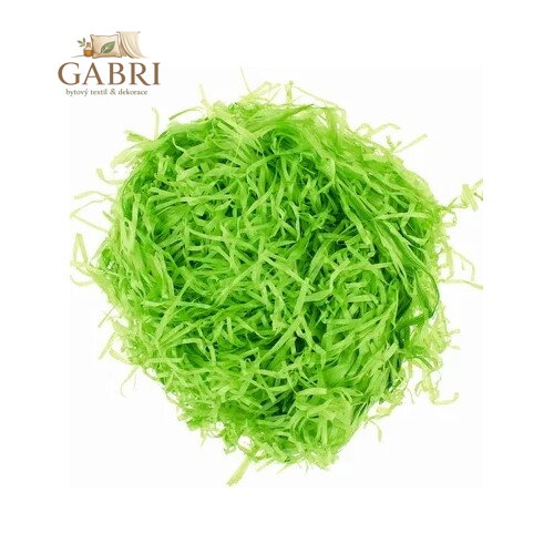 Tráva dekorační papírová 30g - zelená