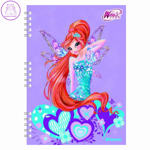 Zápisník A5 Akim se spirálovou vazbou - Winx Club Bloom