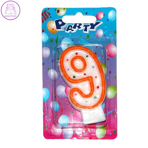 Svíčka dortová s tečkami č. 9