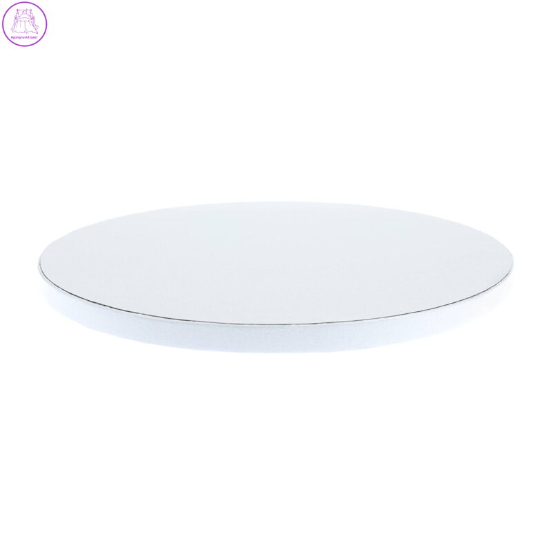 Pevný kulatý dortový podnos průměr 30 cm / tloušťka 12 mm - bílý