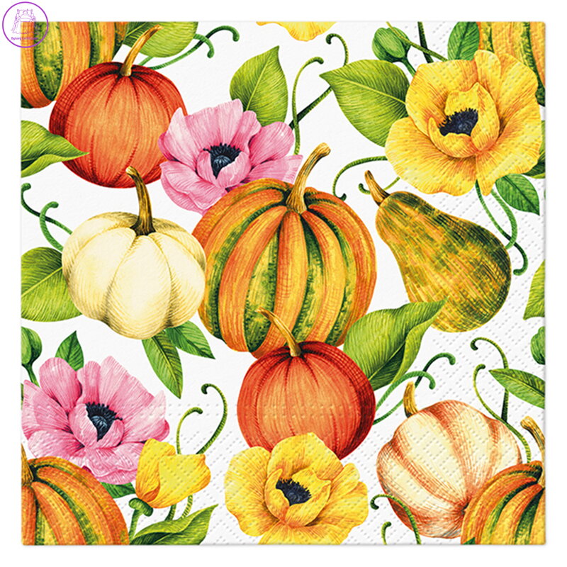 Ubrousky TaT 33x33 cm Pumpkins And Poppies