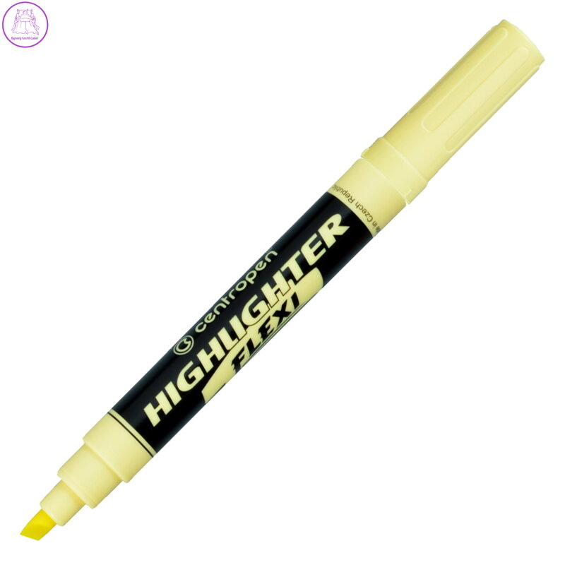 Zvýrazňovač CENTROPEN 8542 FLEXI PASTEL - žlutý