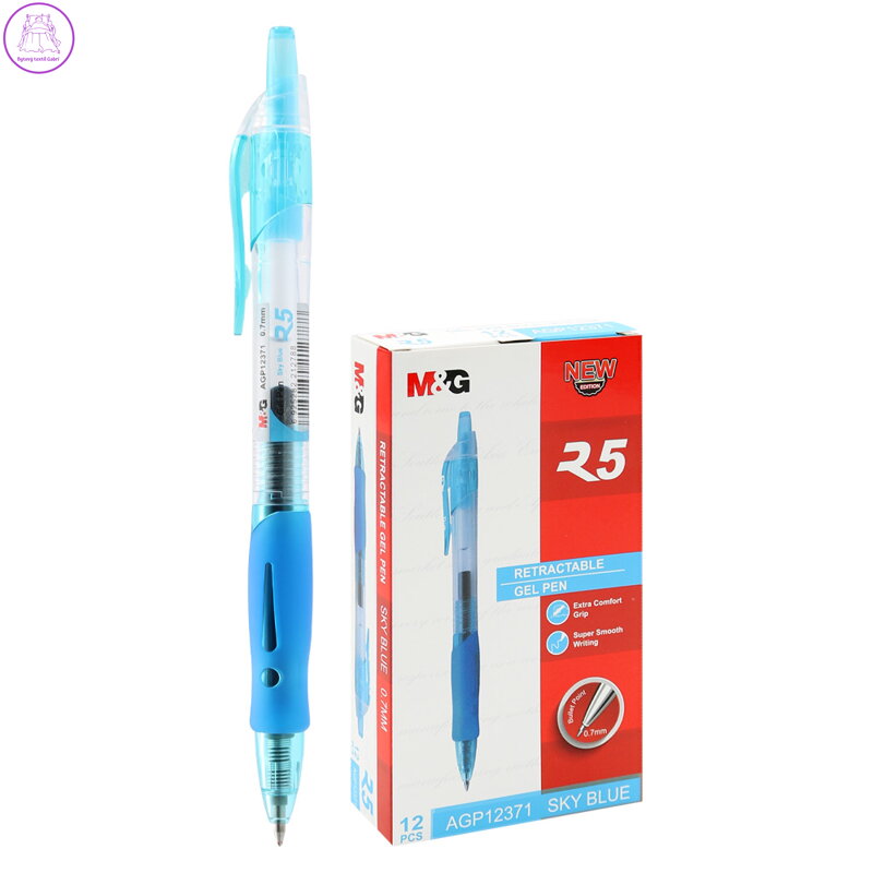Pero gelové M&G R5 hrot 0,7 mm - světle modrá náplň