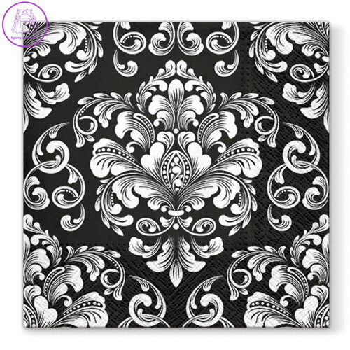 Ubrousky PAW L 33x33cm Beautiful Moments Black