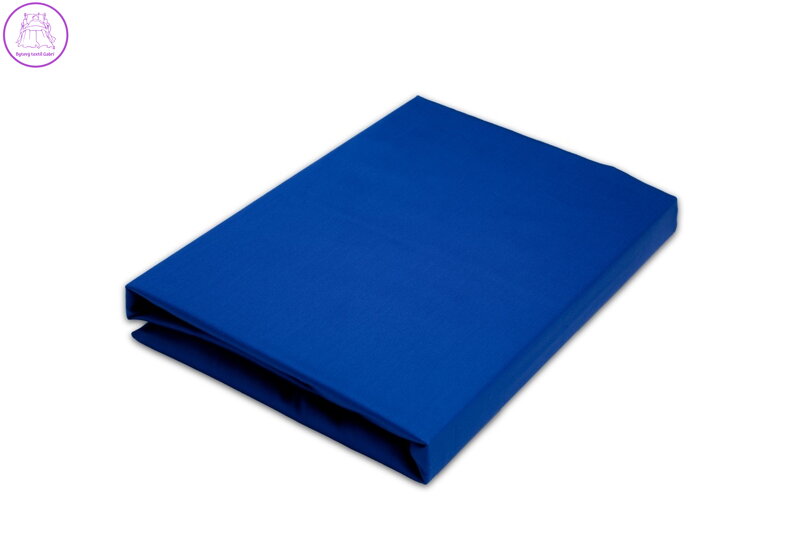 Napínací saténové prostěradlo tmavě modré