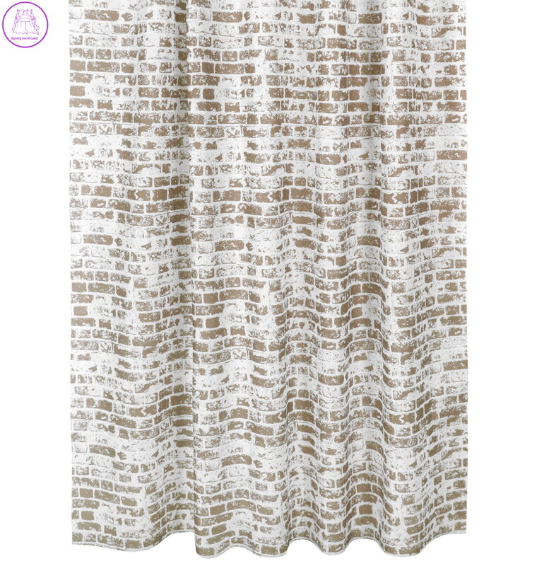 Koupelnový závěs Zeď hnědá